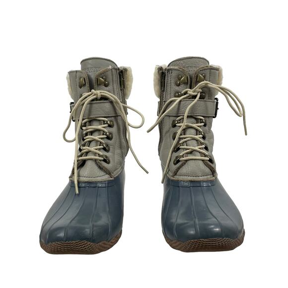 Sperry x J. Crew Shearwater Winter Duck Boots Gray Blue Size 9M - Picture 3 of 8